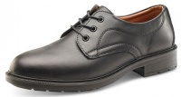 Managers Safety Shoe In Black Leather With Steel Toe Cap